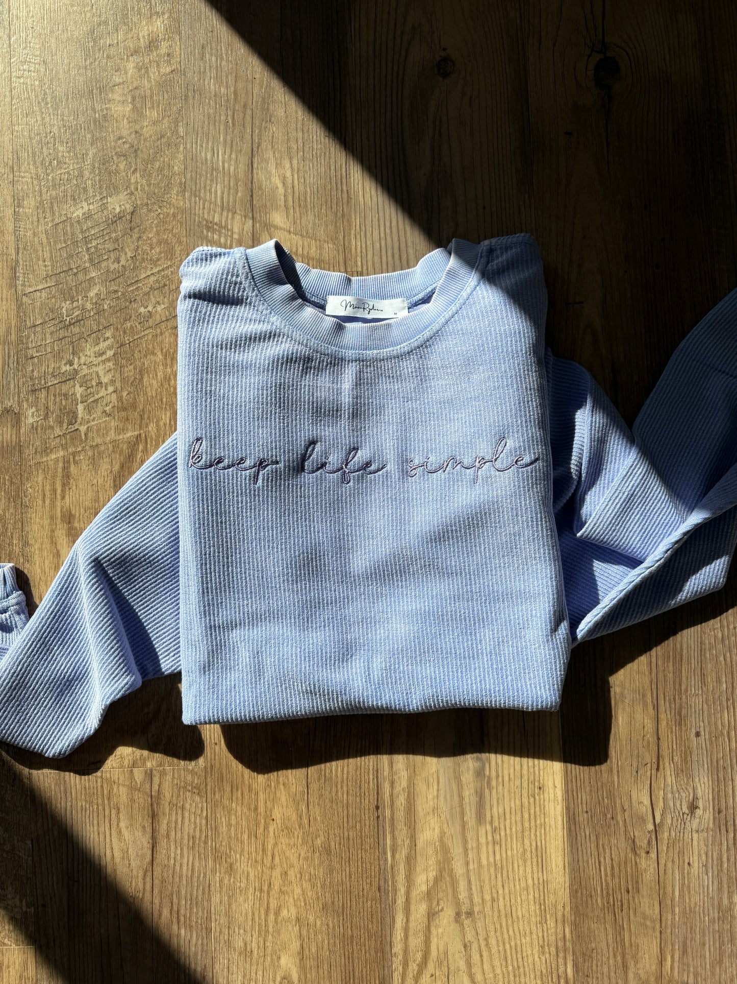 Personalized Corded Crewneck | Cozy Ribbed Sweatshirt with Farm + Mama Sayings