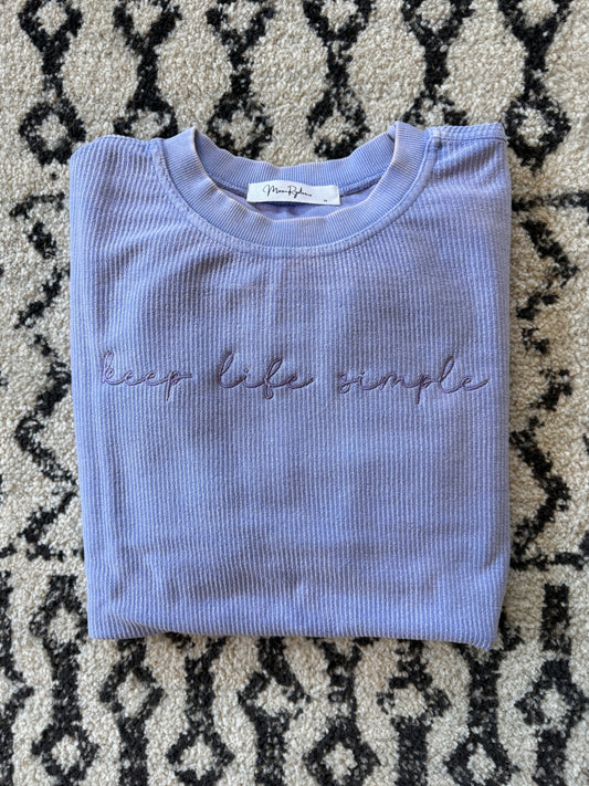 Personalized Corded Crewneck | Cozy Ribbed Sweatshirt with Farm + Mama Sayings