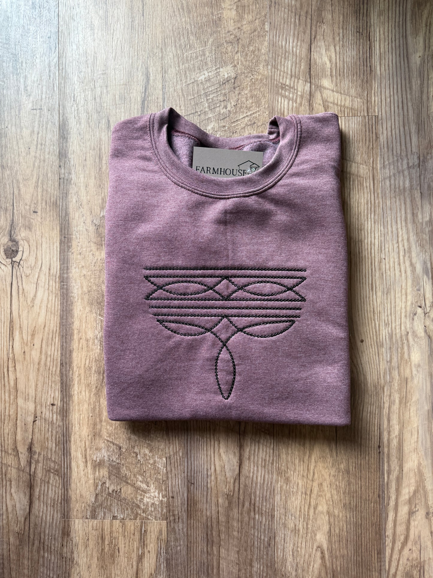 Boot Stitch Embroidered Crewneck Sweatshirt