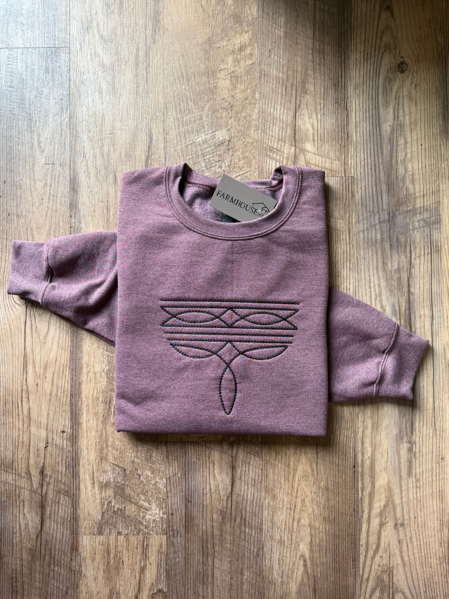 Boot Stitch Embroidered Crewneck Sweatshirt