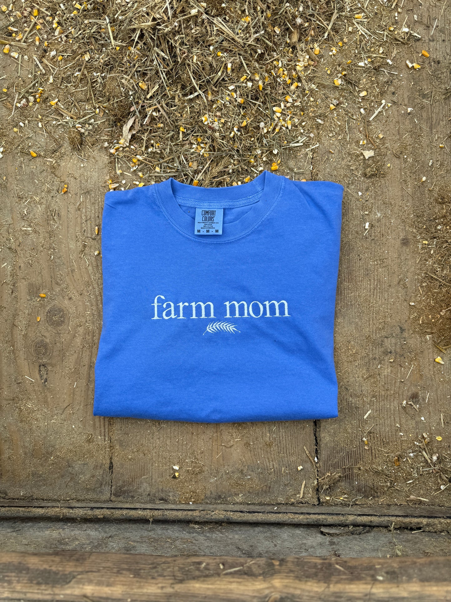 Farm Mom Embroidered Tee or Sweatshirt