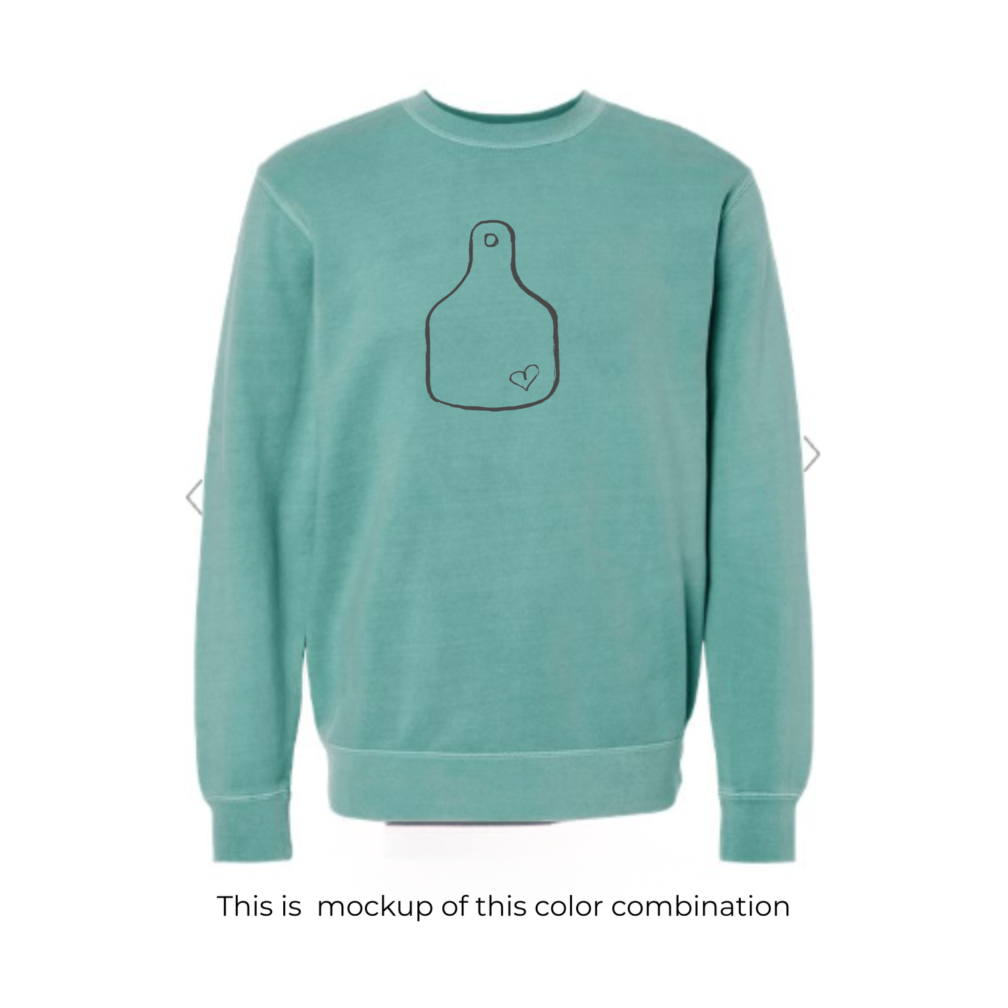 Cattle Ear Tag Heart Sweatshirt – Cozy Country Farm Wife Crewneck