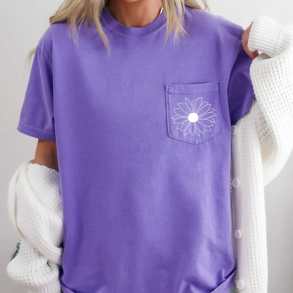 Birth Month Flower Pocket Tees