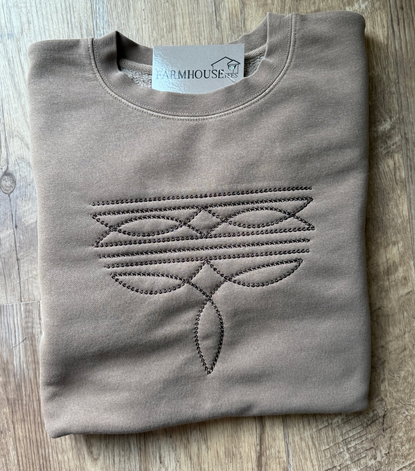 Boot Stitch Embroidered Crewneck Sweatshirt