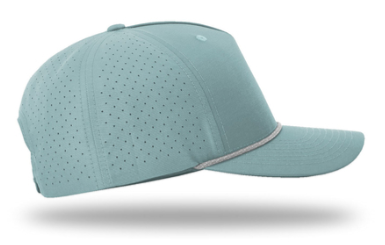Light blue cap with embroidered black cow and flowers
