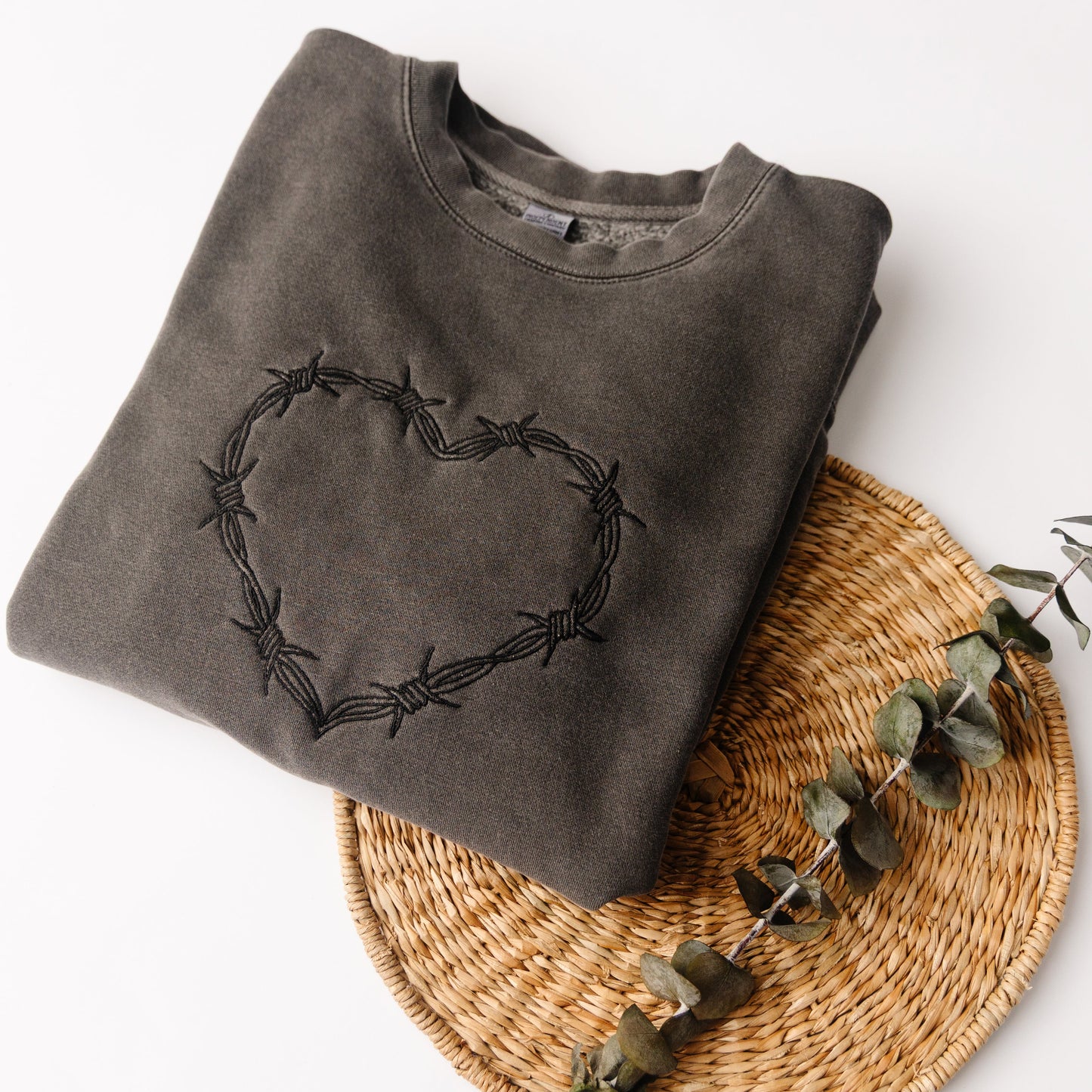 Heart Barb Wire Embroidered