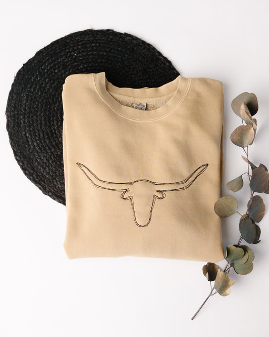 Longhorn Embroidered Crewneck