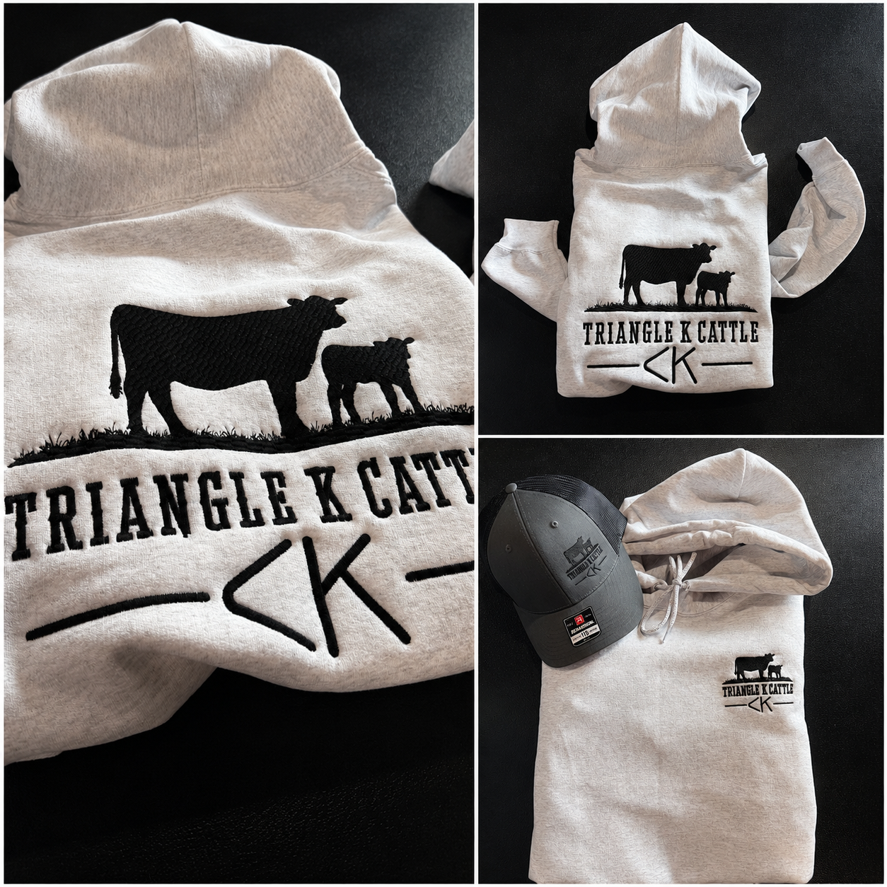cattle brand on sweatshirt embroidery customized